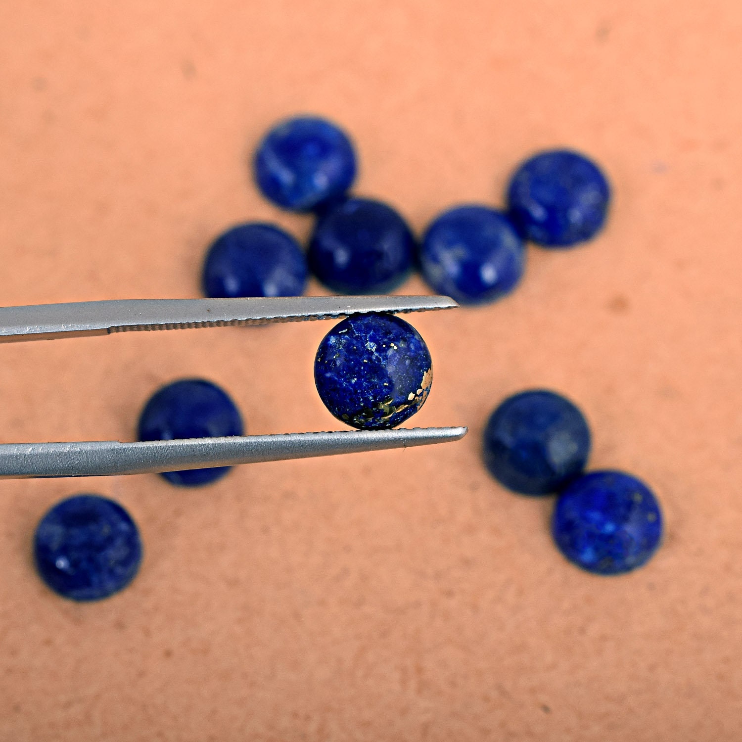 Wholesale Blue Lapis Lazuli Cabochon Lot, Round Smooth Gemstone, Multiple Sizes 3mm-25mm, Blue Lapis For Jewelry Making, High Quality Stone