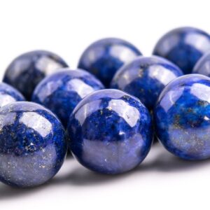 12-13mm Deep Blue Lapis Lazuli Beads Grade A Gemstone Nugget Round Loose Beads 15.5" / 7.5" Bulk Lot Options (118629)