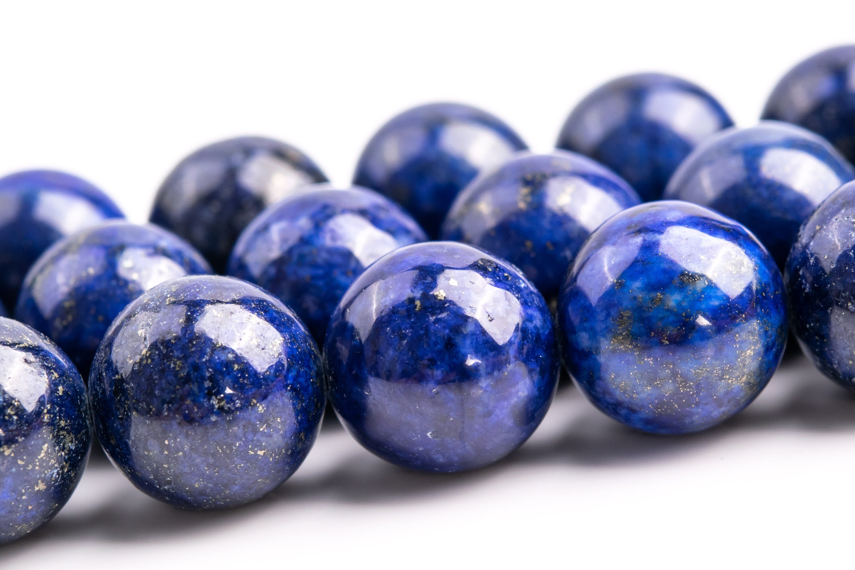 12-13mm Deep Blue Lapis Lazuli Beads Grade A Gemstone Nugget Round Loose Beads 15.5" / 7.5" Bulk Lot Options (118629)