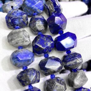 13×18mm Natural Lapis Lauzil Nugget Stone Loose Beads,DIY bracelet necklace jewelry accessories, 15 inches one strand