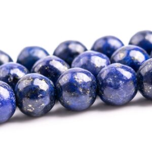 5-6mm Deep Blue Lapis Lazuli Beads Grade A+ Gemstone Nugget Round Loose Beads 15" / 7.5" Bulk Lot Options (118609)