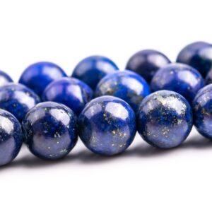 6-7mm Deep Blue Lapis Lazuli Beads Grade A+ Gemstone Nugget Round Loose Beads 15" Bulk Lot Options (118613)