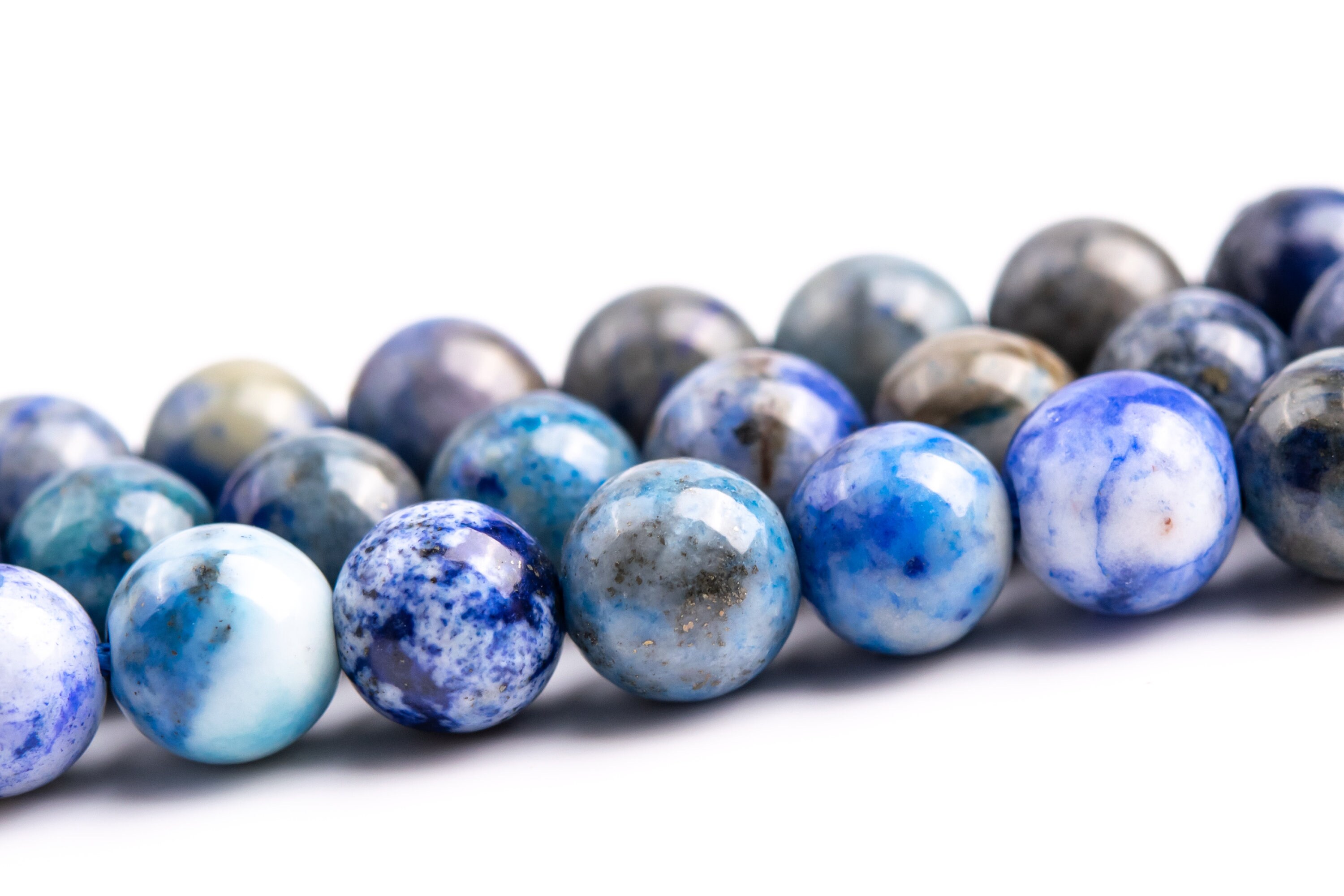 6mm Multicolor Lapis Lazuli Beads Grade B Gemstone Nugget Round Loose Beads 15"/7.5" Bulk Lot Options (118614) 6mm Multicolor Lapis Lazuli Beads Grade B Gemstone Nugget Round Loose Beads 15"/7.5" Bulk Lot Options (118614)