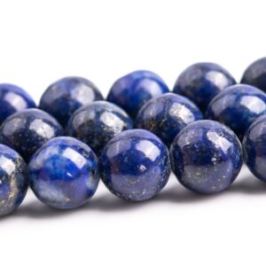7-8mm Deep Blue Lapis Lazuli Beads Grade A Gemstone Nugget Round Loose Beads 15" /7.5"bulk Lot Options (118600)