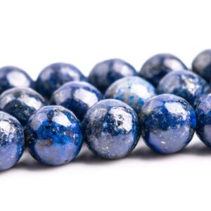 7-8mm Deep Blue Lapis Lazuli Beads Grade A+ Gemstone Nugget Round Loose Beads 15.5" / 7.5"bulk Lot Options (118601)