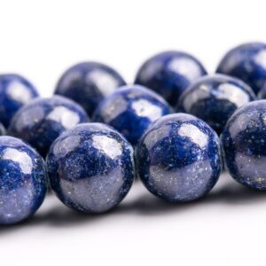 8mm Deep Blue Lapis Lazuli Beads Grade A Gemstone Nugget Round Loose Beads 15" / 7.5" Bulk Lot Options (118617)