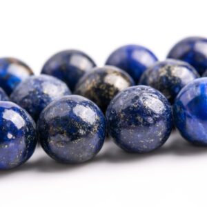 9-10mm Deep Blue Lapis Lazuli Beads Grade A Gemstone Nugget Round Loose Beads 15.5" / 7.5" Bulk Lot Options (118620)