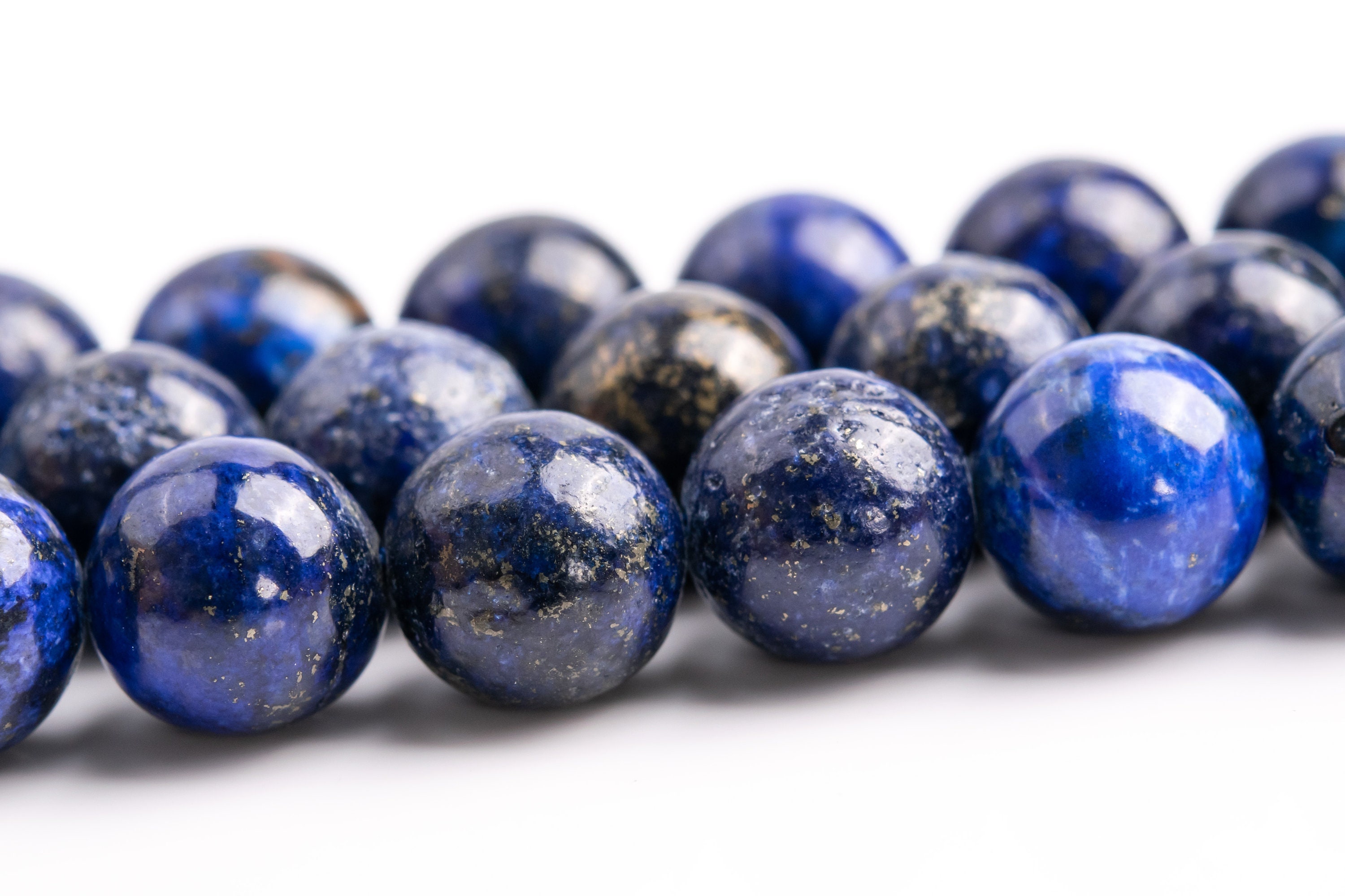 9-10mm Deep Blue Lapis Lazuli Beads Grade A Gemstone Nugget Round Loose Beads 15.5" / 7.5" Bulk Lot Options (118620) 9-10mm Deep Blue Lapis Lazuli Beads Grade A Gemstone Nugget Round Loose Beads 15.5" / 7.5" Bulk Lot Options (118620)