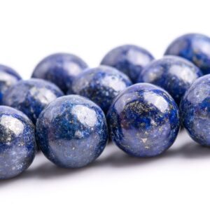 9-10mm Deep Blue Lapis Lazuli Beads Grade A Gemstone Nugget Round Loose Beads 15.5" / 7.5" Bulk Lot Options (118624)