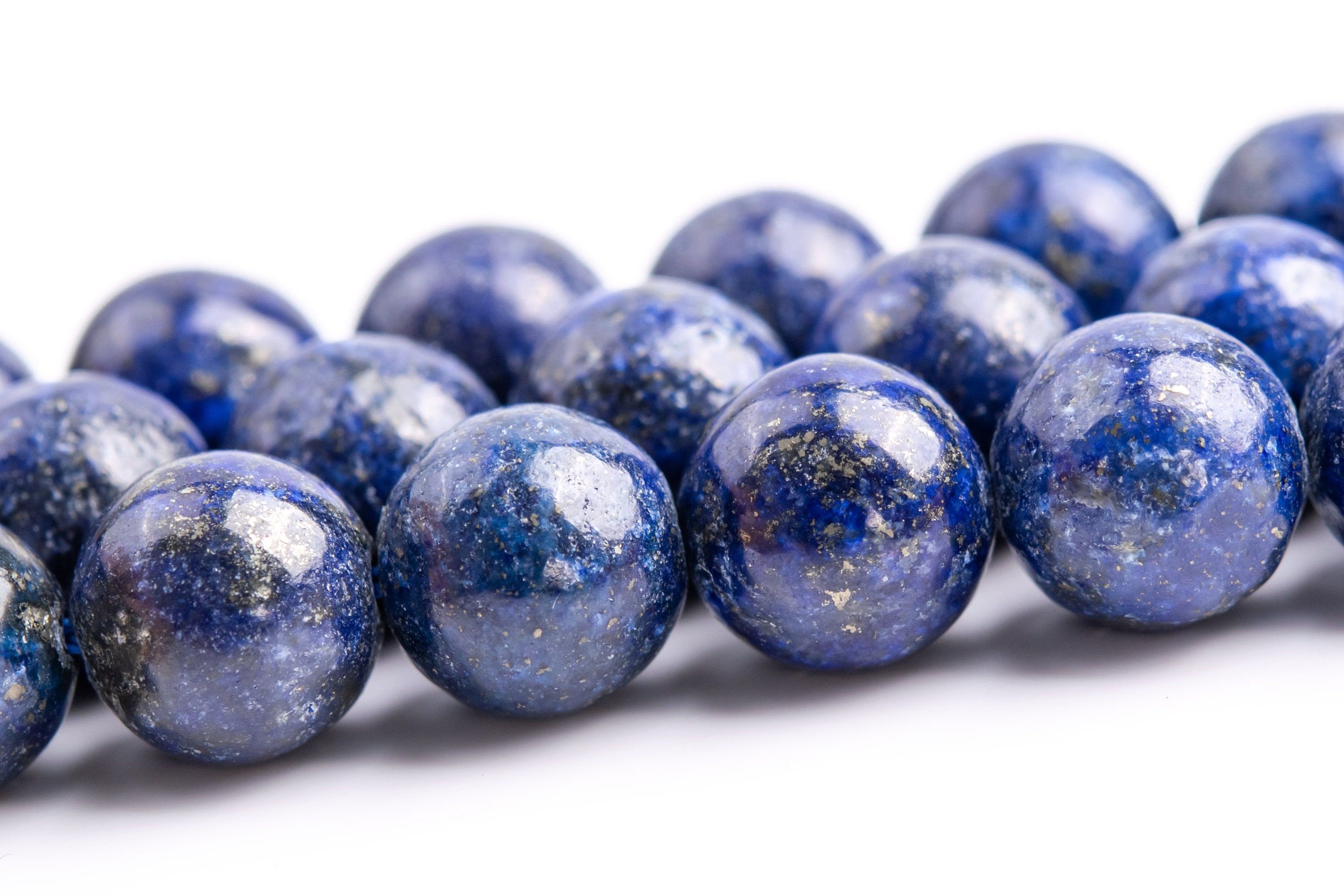 9-10mm Deep Blue Lapis Lazuli Beads Grade A Gemstone Nugget Round Loose Beads 15.5" / 7.5" Bulk Lot Options (118624) 9-10mm Deep Blue Lapis Lazuli Beads Grade A Gemstone Nugget Round Loose Beads 15.5" / 7.5" Bulk Lot Options (118624)