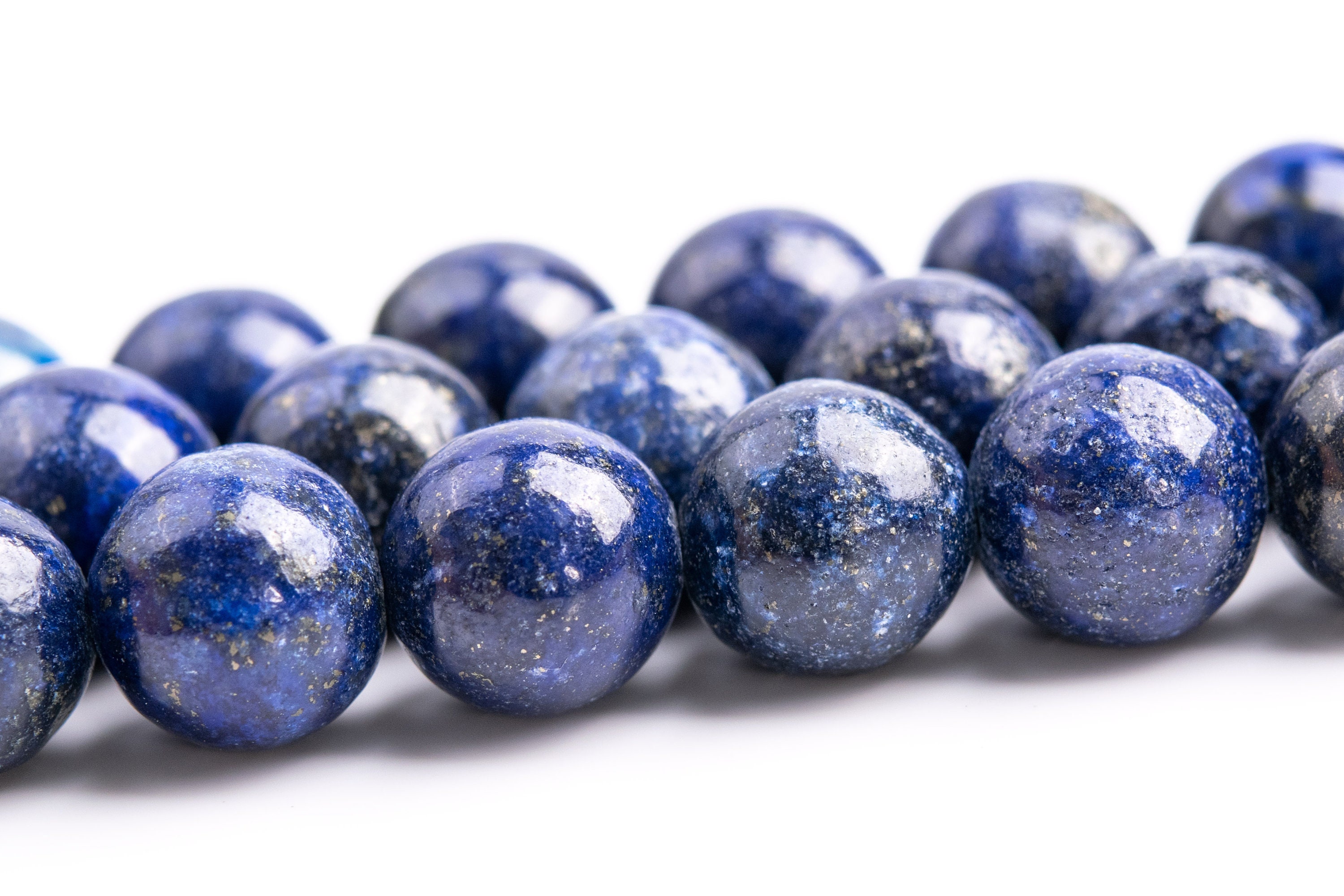 9-10mm Deep Blue Lapis Lazuli Beads Grade A Gemstone Nugget Round Loose Beads 15" / 7.5" Bulk Lot Options (118621) 9-10mm Deep Blue Lapis Lazuli Beads Grade A Gemstone Nugget Round Loose Beads 15" / 7.5" Bulk Lot Options (118621)