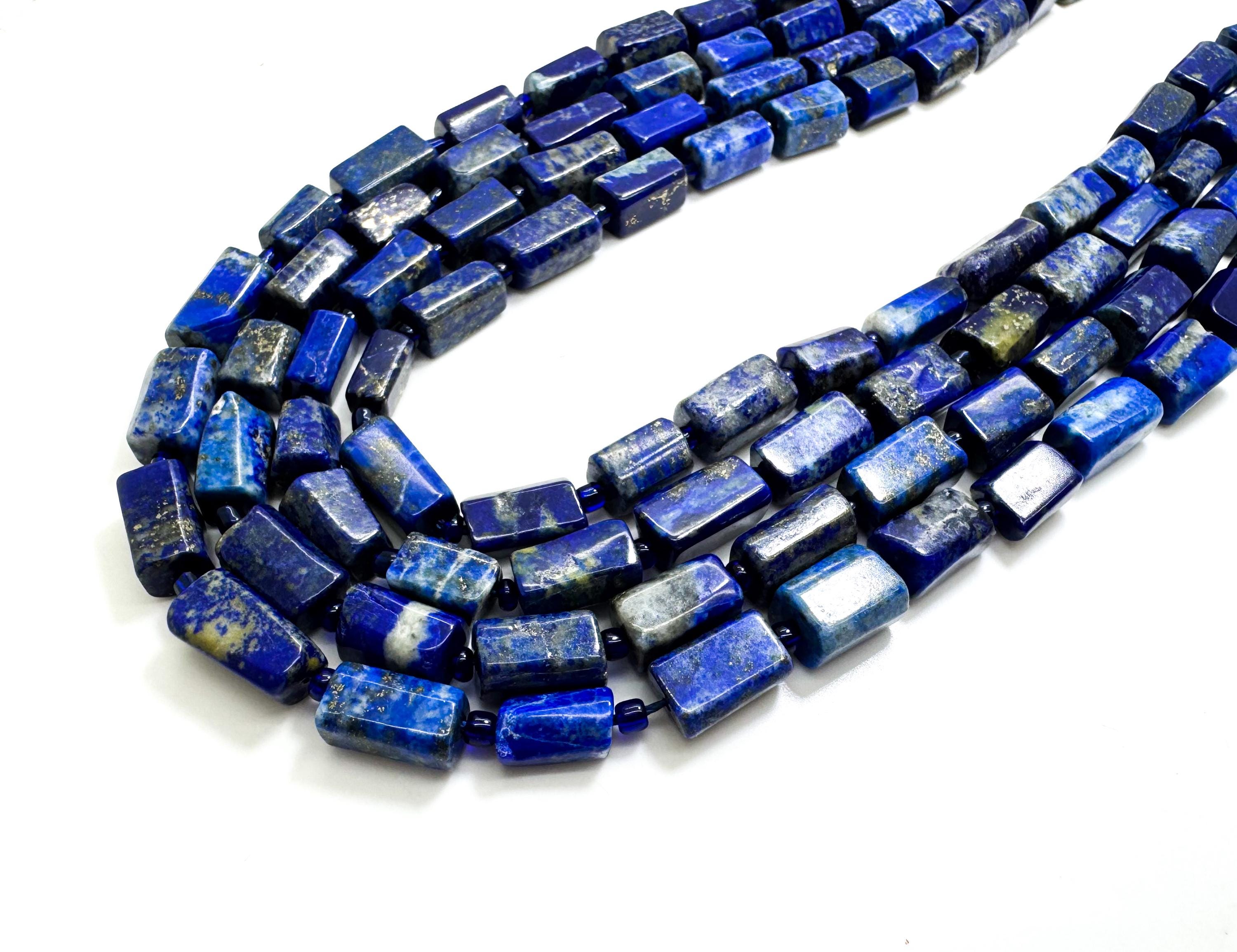 Natural Blue Lapis Lazuli Gemstone Beads: Faceted Rectangular Cube Nuggets, 15.5" Strand - Pgs122 Natural Blue Lapis Lazuli Gemstone Beads: Faceted Rectangular Cube Nuggets, 15.5" Strand - Pgs122