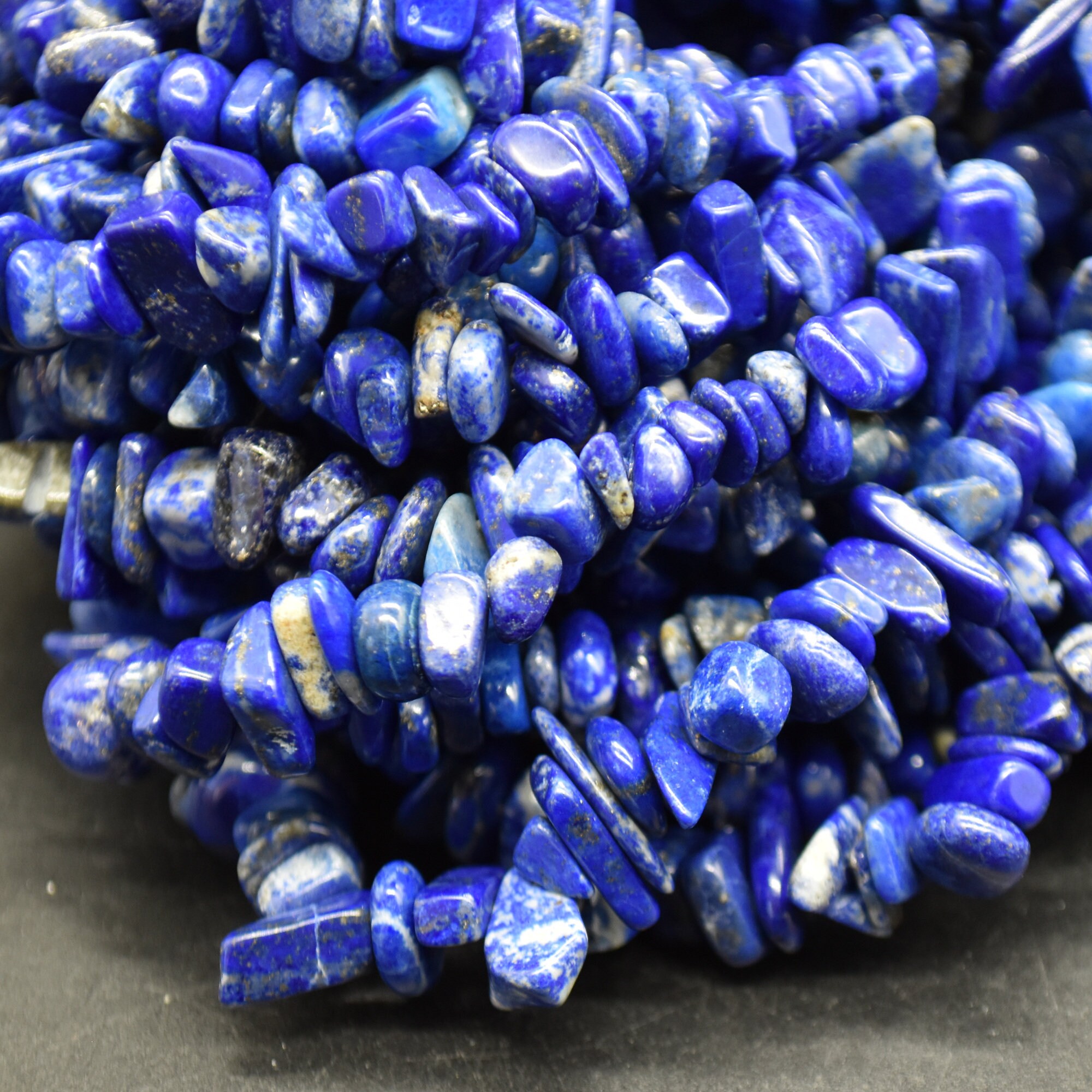 Lapis Lazuli Gemstone Crystal Chips Nuggets Beads - 5mm - 8mm - 32" Strand Lapis Lazuli Gemstone Crystal Chips Nuggets Beads - 5mm - 8mm - 32" Strand