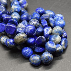 Lapis Lazuli Gemstone Pebble Nugget Beads - 7mm - 10mm - 15" Strand