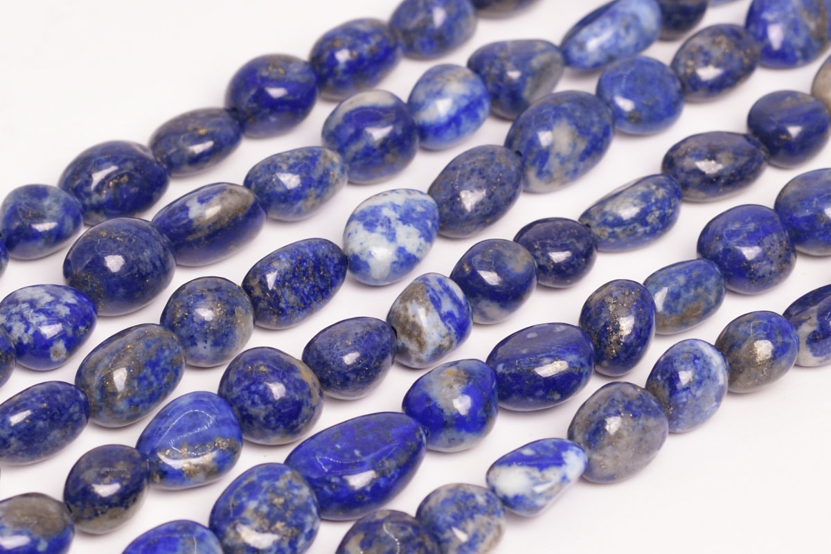 Genuine Natural Blue Lapis Lazuli Loose Beads Grade A Pebble Nugget Shape 8-10mm Genuine Natural Blue Lapis Lazuli Loose Beads Grade A Pebble Nugget Shape 8-10mm