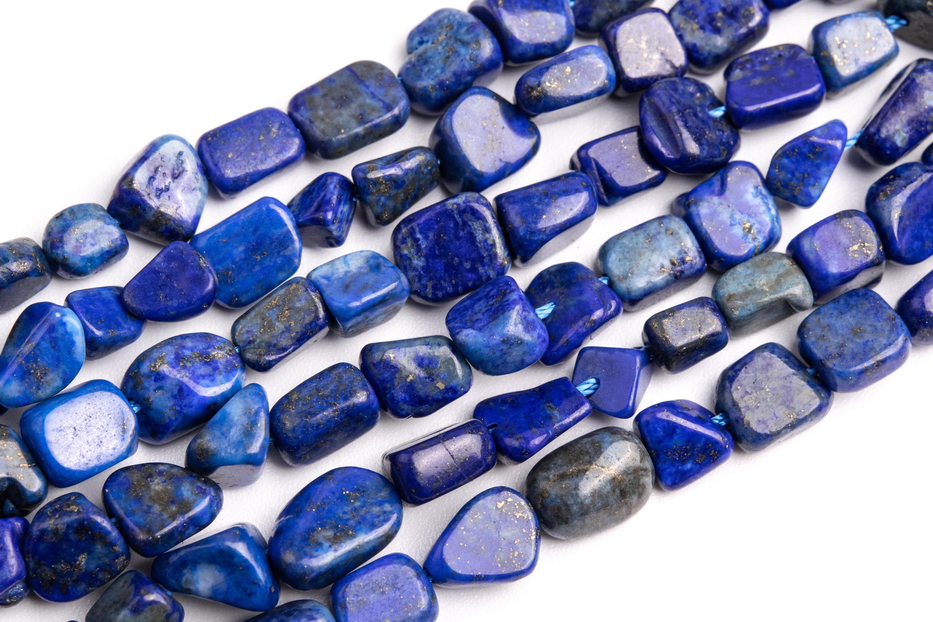 Genuine Natural Deep Blue Lapis Lazuli Loose Beads Grade A Pebble Nugget Shape 7-9mm Genuine Natural Deep Blue Lapis Lazuli Loose Beads Grade A Pebble Nugget Shape 7-9mm