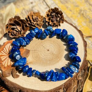 Natural Lapis Lazuli Chip Bracelet,healing Braclet,stretchy Chip Beads Bracelet,chip Stretchy String Bracelet.7.5 Inches Bracelet.
