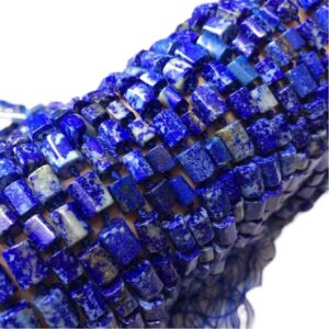Natural Lapis Lazuli Cylindrical  Nugget Beads,7×9mm 7×12mm Cylindrical Lapis Lazuli Nugget Beads,15 inches one starand