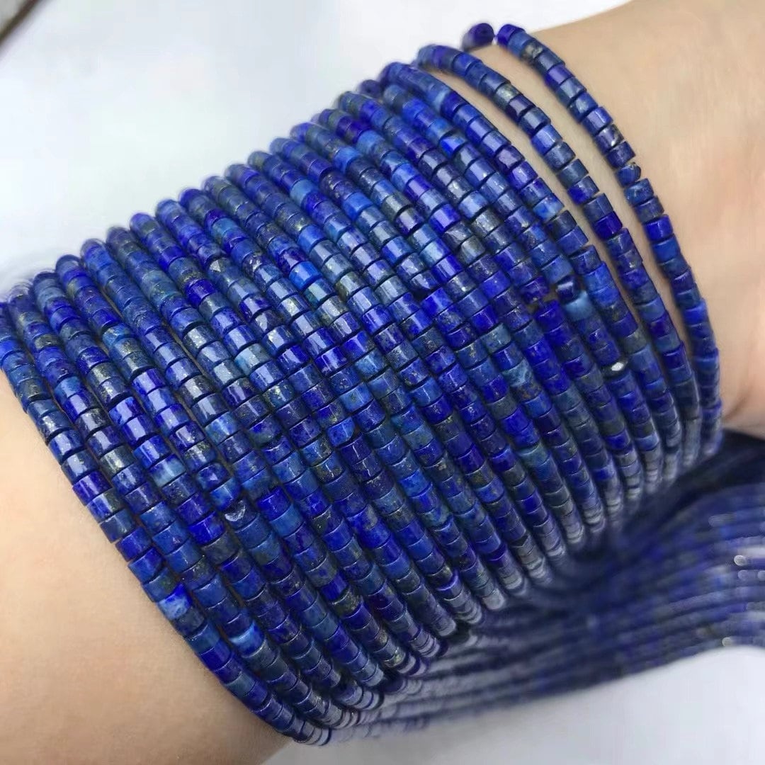 Natural Lapis Lazuli Tube Spacer Beads,2×3mm Spacer Lapis Lazuli Nugget Beads,15 Inches One Starand Natural Lapis Lazuli Tube Spacer Beads,2×3mm Spacer Lapis Lazuli Nugget Beads,15 Inches One Starand