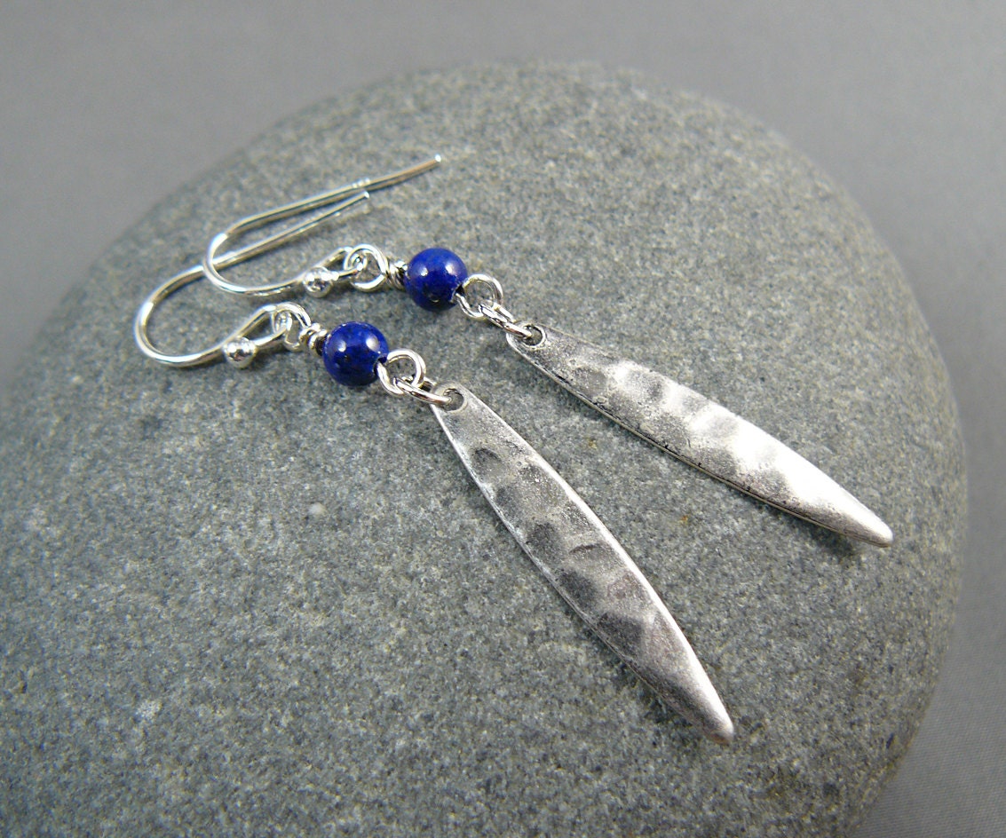 Lapis Lazuli Earrings, Sterling Silver, Silver Feather Earrings, Gemstone Earrings, Blue Earrings, Feather Jewelry, Yoga Style, Blue Gem Lapis Lazuli Earrings, Sterling Silver, Silver Feather Earrings, Gemstone Earrings, Blue Earrings, Feather Jewelry, Yoga Style, Blue Gem