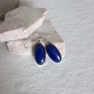 Lapis Lazuli Earrings Sterling Silver • Lapis Earrings • Genuine Lapis Lazuli Earrings • Blue Lapis Drop Earrings • Timeless Earrings