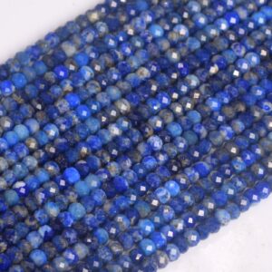 2MM Deep Blue Lapis Lazuli Beads A Genuine Natural Gemstone Full Strand Faceted Rondelle Loose Beads 15.5" Bulk Lot Options (108706-2757) 2MM Deep Blue Lapis Lazuli Beads A Genuine Natural Gemstone Full Strand Faceted Rondelle Loose Beads 15.5" Bulk Lot Options (108706-2757)