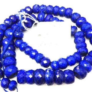 Natural Lapis Lazuli Faceted Rondelle Beads – Royal Blue Gemstone Jewelry Making (8–10mm) Natural Lapis Lazuli Faceted Rondelle Beads – Royal Blue Gemstone Jewelry Making (8–10mm)