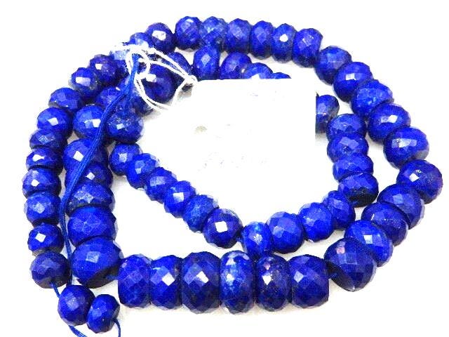 Natural Lapis Lazuli Faceted Rondelle Beads – Royal Blue Gemstone Jewelry Making (8–10mm) Natural Lapis Lazuli Faceted Rondelle Beads – Royal Blue Gemstone Jewelry Making (8–10mm)