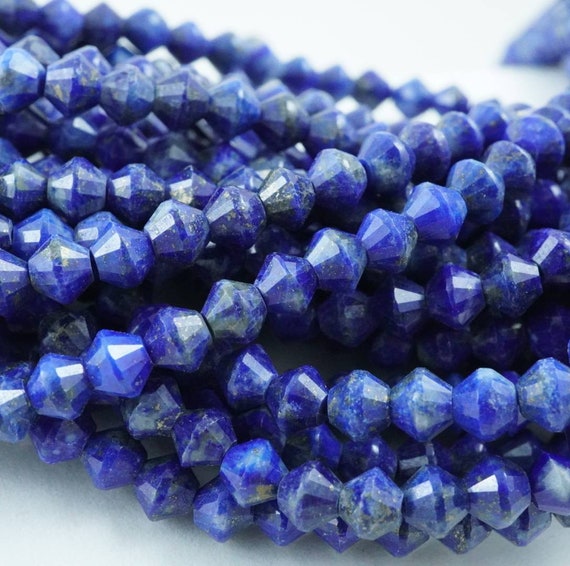 Lapis Lazuli Beads (bicone)(micro)(faceted)(4mm)(15.5"strand)