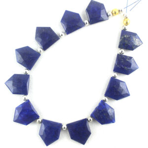 Faceted Lapis Lazuli Beads: Pentagon Shape, Aaa Quality, Matched Pairs (13x16-14.5x17mm) Faceted Lapis Lazuli Beads: Pentagon Shape, Aaa Quality, Matched Pairs (13x16-14.5x17mm)