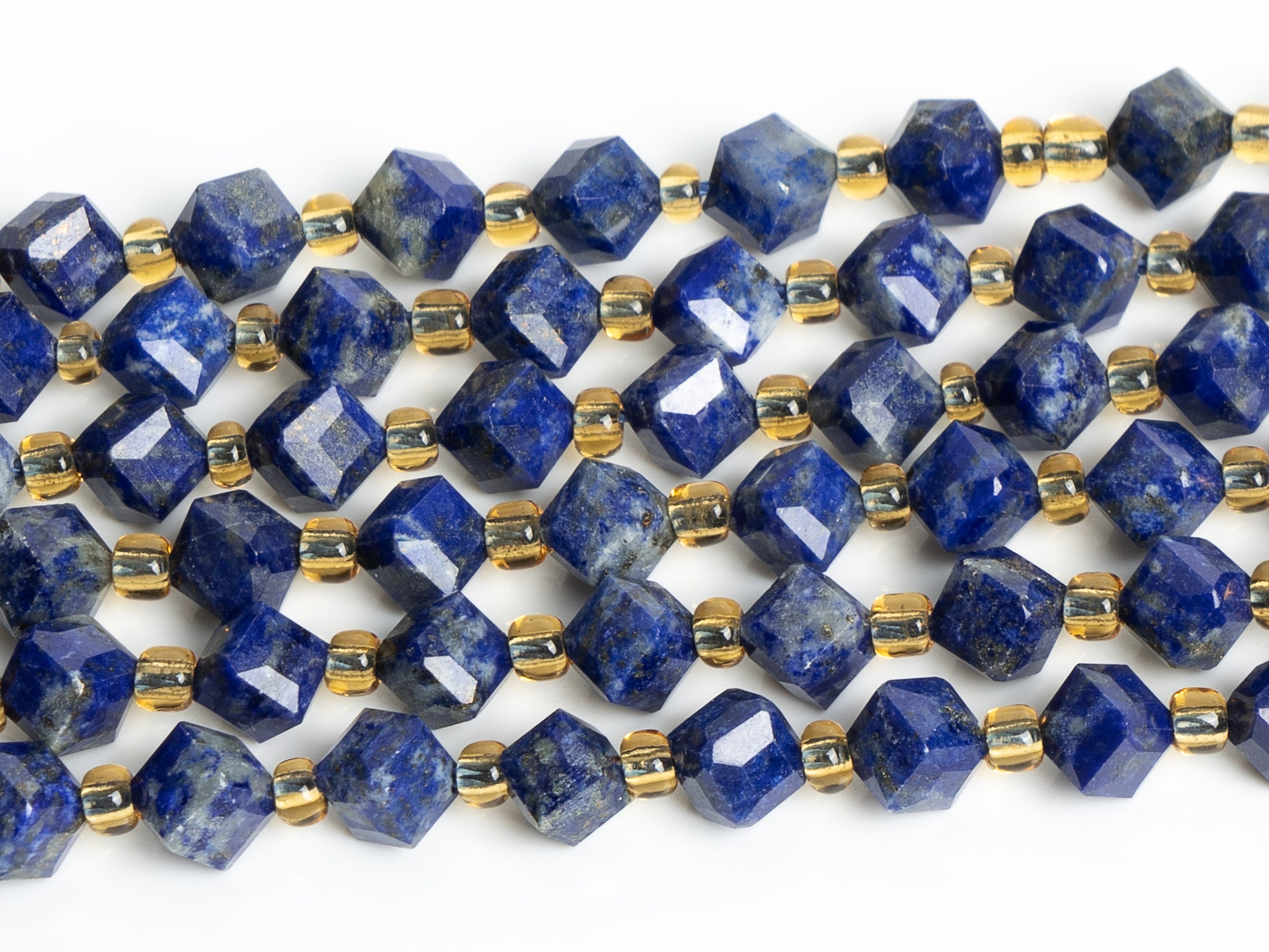 Blue Lapis Lazuli Beads Grade Aa Gemstone Faceted Cube Loose Beads 6mm 8mm Bulk Lot Options