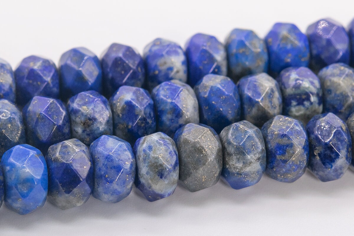 Blue Lapis Lazuli Beads Grade A Genuine Natural Gemstone Faceted Rondelle Loose Beads 5-6x4mm 8x5mm Bulk Lot Options Blue Lapis Lazuli Beads Grade A Genuine Natural Gemstone Faceted Rondelle Loose Beads 5-6x4mm 8x5mm Bulk Lot Options