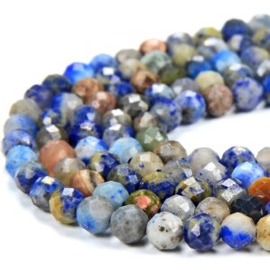 Natural Lapis Gemstone Micro Faceted Round 2MM 3MM Loose Beads 15 Inch Full Strand BULK LOT 1,2,6,12 and 50 (P65) Natural Lapis Gemstone Micro Faceted Round 2MM 3MM Loose Beads 15 Inch Full Strand BULK LOT 1,2,6,12 and 50 (P65)