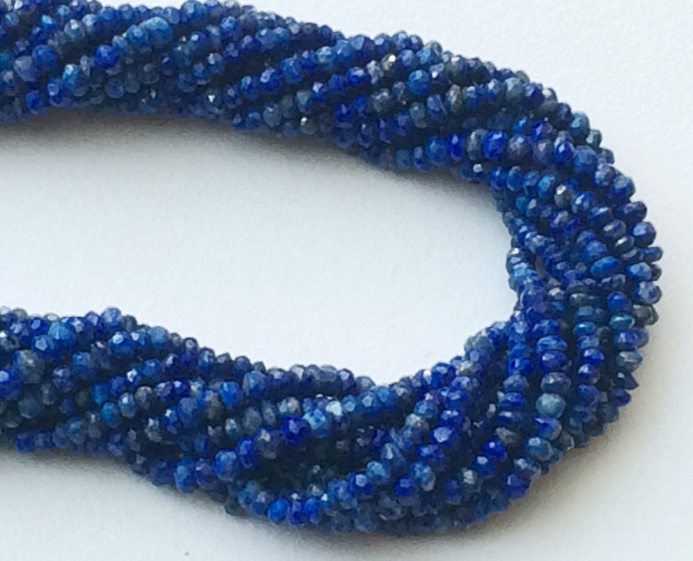 3-3.5mm Lapis Lazuli Faceted Rondelles Beads, Blue Lapis Lazuli Tiny Beads, 13 Inch Lapis Lazuli For Necklace (1strand To 5strands Options) 3-3.5mm Lapis Lazuli Faceted Rondelles Beads, Blue Lapis Lazuli Tiny Beads, 13 Inch Lapis Lazuli For Necklace (1strand To 5strands Options)