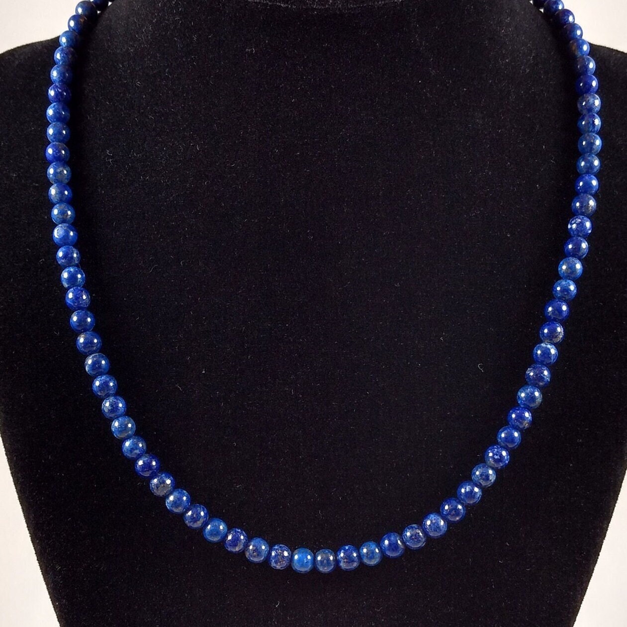 Lapis And Sterling Silver Necklace Handmade By Chris Hay Lapis And Sterling Silver Necklace Handmade By Chris Hay