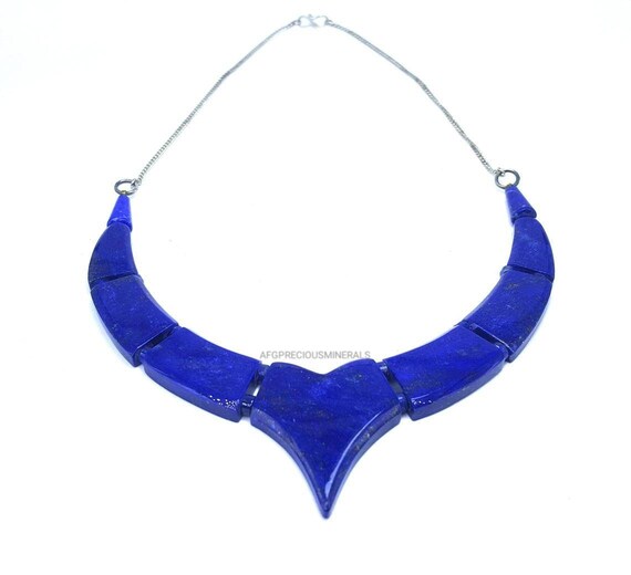 Natural Lapis Lazuli Necklace, Afghan Precious Minerals