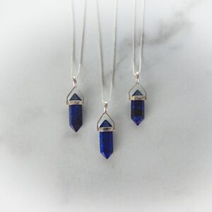 Lapis Necklace Sterling Silver • Lapis Lazuli Point • Gemstone Point • Healing Crystal Necklace • Blue Lapis • Layering Necklace
