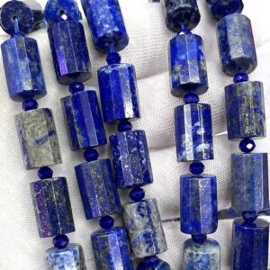 10×15mm Natural Lapis Lauzil Column Loose Beads,cylinder Lapis Lauzil Diy Handmade Jewelry Making Beaded Accessories,15 Inches One Strand 10×15mm Natural Lapis Lauzil Column Loose Beads,cylinder Lapis Lauzil Diy Handmade Jewelry Making Beaded Accessories,15 Inches One Strand