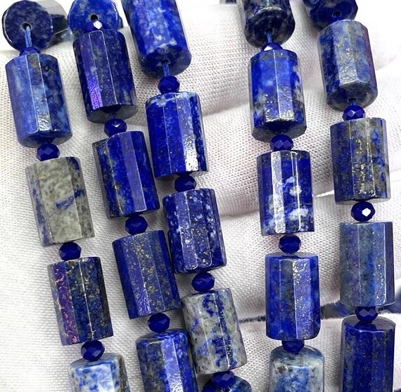 10×15mm Natural Lapis Lauzil Column Loose Beads,cylinder Lapis Lauzil Diy Handmade Jewelry Making Beaded Accessories,15 Inches One Strand 10×15mm Natural Lapis Lauzil Column Loose Beads,cylinder Lapis Lauzil Diy Handmade Jewelry Making Beaded Accessories,15 Inches One Strand