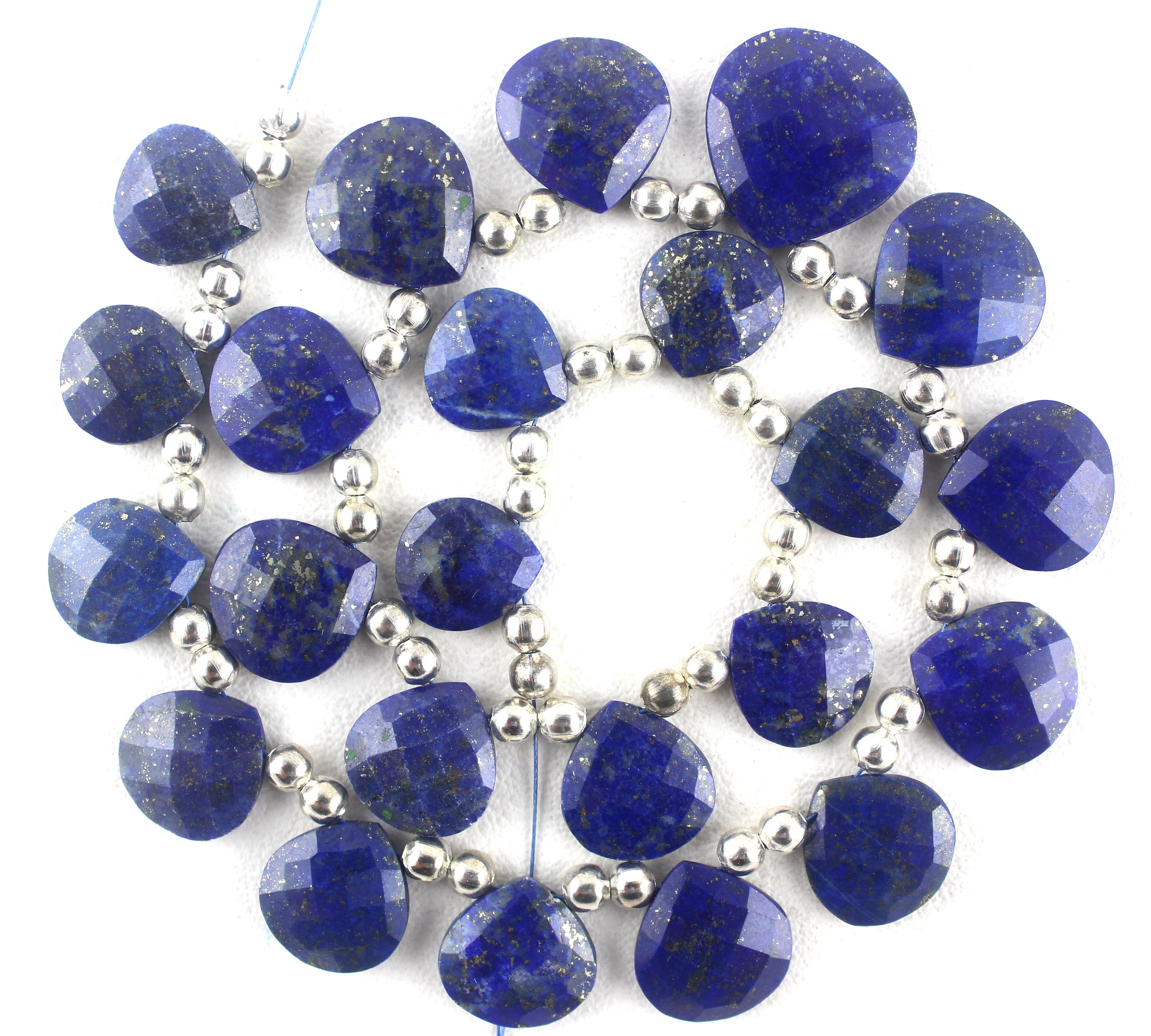 2 Pairs Faceted Lapis Lazuli Heart Beads (11x12-17x18mm) 2 Pairs Faceted Lapis Lazuli Heart Beads (11x12-17x18mm)