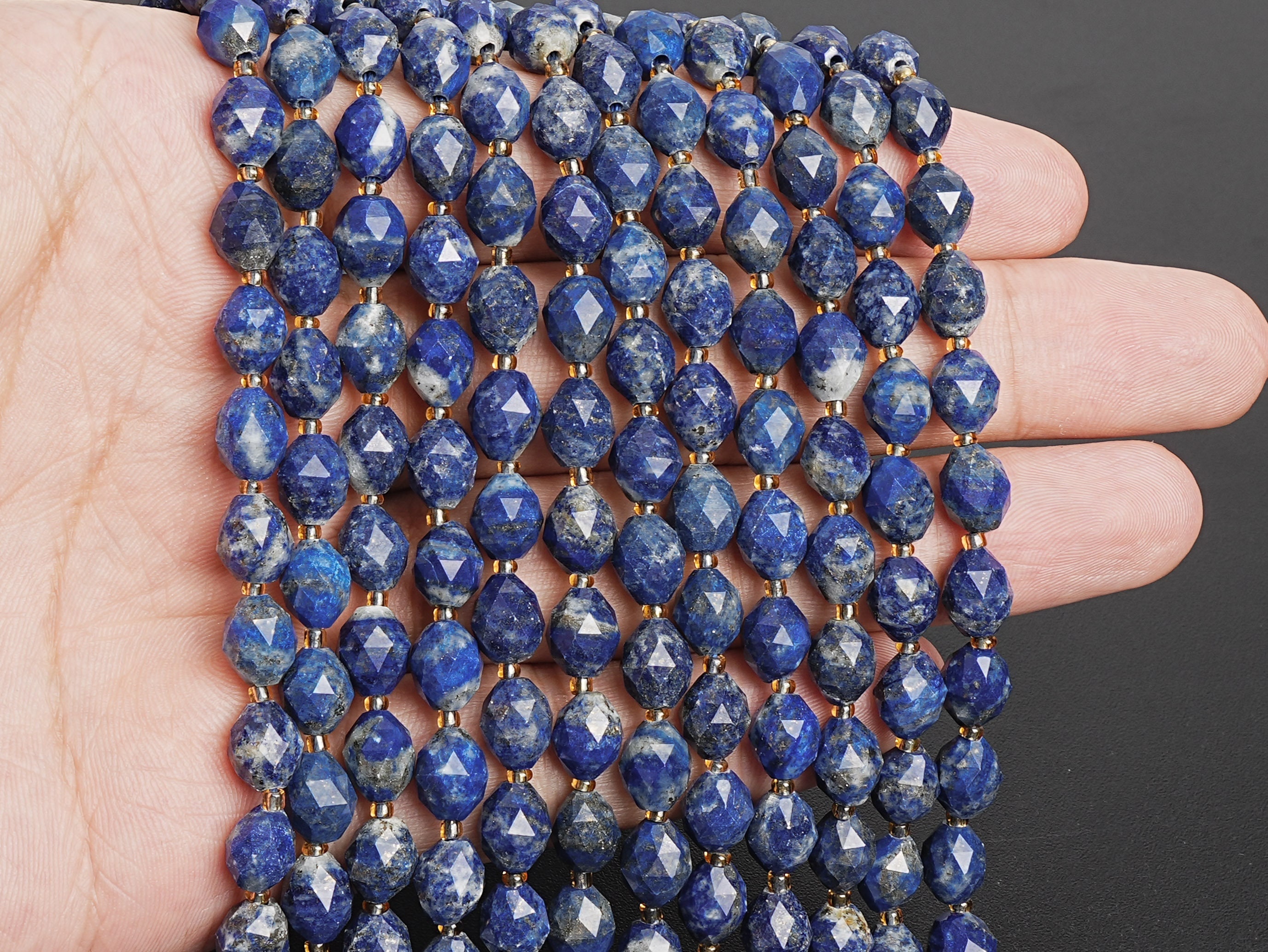 8mm Blue Lapis Lazuli Beads Grade Aa Genuine Natural Gemstone Drum Barrel Rice Bead Loose Beads 15"/7.5" Bulk Lot Options 8mm Blue Lapis Lazuli Beads Grade Aa Genuine Natural Gemstone Drum Barrel Rice Bead Loose Beads 15"/7.5" Bulk Lot Options