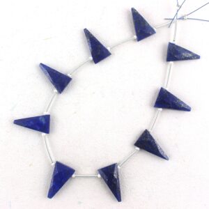 Aaa Lapis Lazuli Triangle Beads: Faceted Gemstone Strand Aaa Lapis Lazuli Triangle Beads: Faceted Gemstone Strand