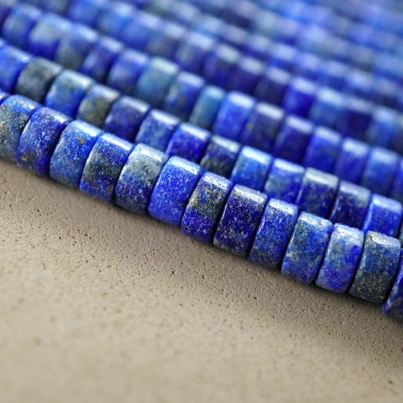 Lapis Lazuli Beads (heishe)(smooth)(2x1mm)(15"strand)