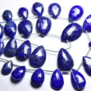 Big Lapis Lazuli Pear Beads - 8 Inches - Natural Beautiful Faceted Lapis Lazuli Pendant Pear Briolettes - Size Is 11x15-16x22 Mm #1636 Big Lapis Lazuli Pear Beads - 8 Inches - Natural Beautiful Faceted Lapis Lazuli Pendant Pear Briolettes - Size Is 11x15-16x22 Mm #1636