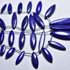 Big Lapis Lazuli Marquise Beads - 7 Inches - Big Natural Smooth Afghani Lapis Lazuli Marquise Shape Briolettes - Size Is 7x17-8x32 Mm #1441 Big Lapis Lazuli Marquise Beads - 7 Inches - Big Natural Smooth Afghani Lapis Lazuli Marquise Shape Briolettes - Size Is 7x17-8x32 Mm #1441