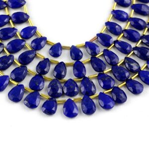 Faceted Lapis Lazuli Pear Beads: Natural Gemstone Strand (19 Pcs) Faceted Lapis Lazuli Pear Beads: Natural Gemstone Strand (19 Pcs)