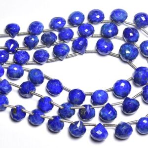 Lapis Lazuli Onion Beads - 8 Inches - Natural Super Quality Onion Lapis Lazuli Faceted Briolettes,size Is 7-9mm #136 Lapis Lazuli Onion Beads - 8 Inches - Natural Super Quality Onion Lapis Lazuli Faceted Briolettes,size Is 7-9mm #136