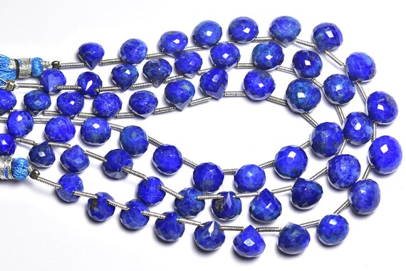 Lapis Lazuli Onion Beads - 8 Inches - Natural Super Quality Onion Lapis Lazuli Faceted Briolettes,size Is 7-9mm #136