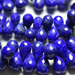 Superb Lapis Lazuli Teardrop Beads - 10 Pcs - Natural Faceted Afghani Lapis Lazuli Tear Drops Briolettes - Size Is 5x9- 7x5 Mm #1811 Superb Lapis Lazuli Teardrop Beads - 10 Pcs - Natural Faceted Afghani Lapis Lazuli Tear Drops Briolettes - Size Is 5x9- 7x5 Mm #1811