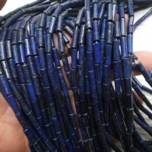 Lapis Lazuli tube beads, 4x13mm, cylinder beads, 15.5 inch Lapis Lazuli tube beads, 4x13mm, cylinder beads, 15.5 inch